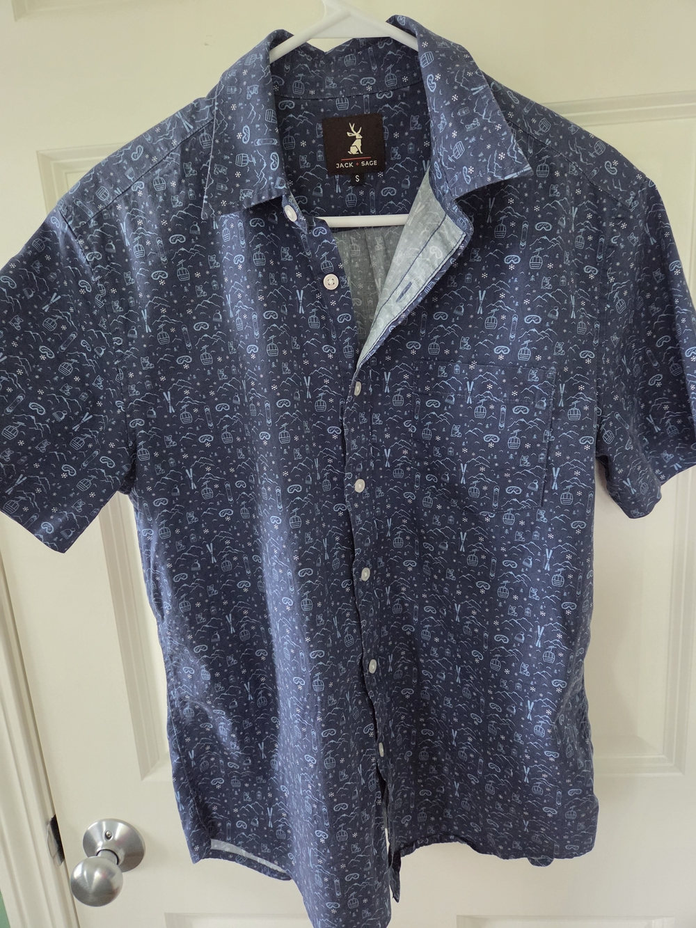 Men’s JACK AND SAGE, Ski Themed Button-Up Shirt